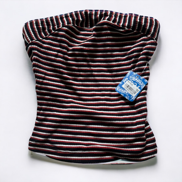 Intimately Free People Show Me Black Ribbed Striped Tube Top in Black Combo - Picture 3 of 7
